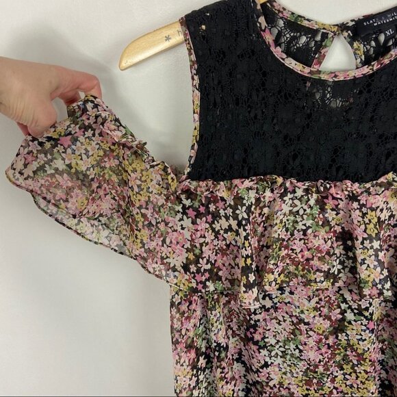 Slate‎ and Willow Floral Maternity Dress Off Shoulder Lace Shift Size XL Pink - Picture 8 of 12